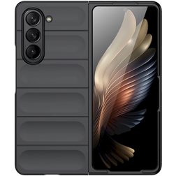 Mobigear Bumpy Samsung Galaxy Z Fold 5 Hoesje Flexibel TPU Backcover - Zwart