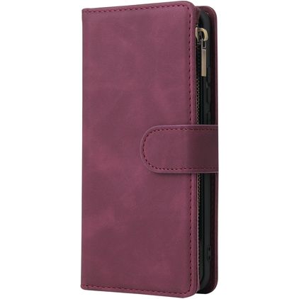 Mobigear Zipper Huawei P40 Pro Hoesje Bookcase Portemonnee - Rood