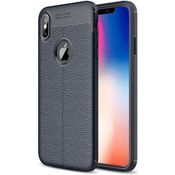 Mobigear Luxury iPhone XS Max Hoesje Flexibel TPU Backcover - Blauw