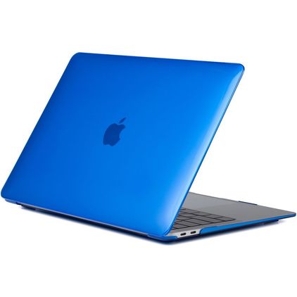 Mobigear Glossy MacBook Air 13 Inch (2018-2020) Hoes Hardshell Laptopcover MacBook Case - Donkerblauw - Model A1932 / A2179 / A2337