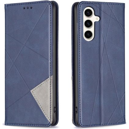 Mobigear Rhombus Slim Samsung Galaxy S24 FE Hoesje Bookcase - Blauw
