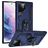 Mobigear Armor Ring Samsung Galaxy S22 Ultra Hoesje Hardcase Backcover Shockproof met Ringhouder - Blauw