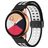 Mobigear Sport Plus Mag Siliconen Smartwatch Bandje Magneetsluiting - Universeel 22 mm connector - Zwart / Wit