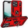 Mobigear Armor Ring iPhone 18 Pro Hoesje Hardcase Backcover Shockproof met Ringhouder - Rood