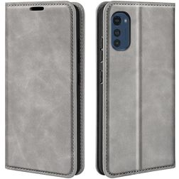 Mobigear Retro Slim Motorola Moto E32 Hoesje Bookcase Portemonnee - Grijs