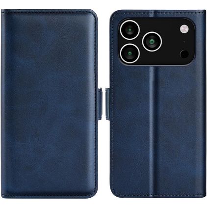 Mobigear Slim Magnet iPhone 18 Pro Max Hoesje Bookcase Portemonnee - Donkerblauw