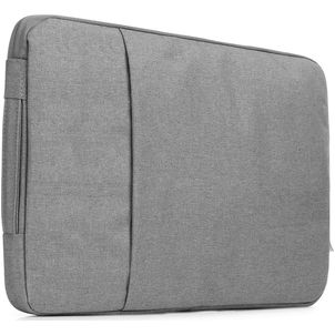 Mobigear Denim Zipper Laptop Sleeve (max 23 cm x 31 cm) Laptop hoes - Grijs