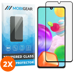 Mobigear Premium Samsung Galaxy A41 Glazen Screenprotector - Case Friendly - Zwart (2-Pack)