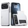 Mobigear Card iPhone 18 Pro Hoesje Hardcase Backcover Shockproof met Pasjeshouder - Zilver