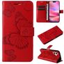 Mobigear Butterfly iPhone 16 Hoesje Bookcase Portemonnee - Rood