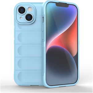 Mobigear Bumpy iPhone 15 Hoesje Flexibel TPU Backcover - Blauw