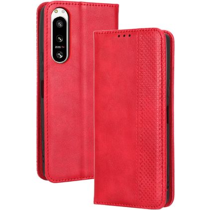 Mobigear Sensation Sony Xperia 5 IV Hoesje Bookcase Portemonnee - Rood
