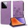 Mobigear Flowers Xiaomi 15 Hoesje Bookcase Portemonnee - Paars