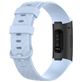 Mobigear Cross Siliconen Fitbit Charge 4 Bandje Gespsluiting - Babyblauw