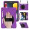 Mobigear SureGrip XGuard iPad 7 (2019) Hoes Hard Kunststof,Siliconen Backcover + Stylus Houder + Schouderband + Standaard - Paars