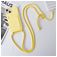 Mobigear Lanyard Card iPhone 15 Siliconen Hoesje met koord en Pasjeshouder - Geel