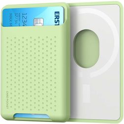 Mobigear Pocket Siliconen Pasjeshouder - 2 Pasjes - MagSafe Compatible - Groen