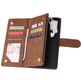 Mobigear Zipper Samsung Galaxy A71 Hoesje Bookcase Portemonnee - Bruin