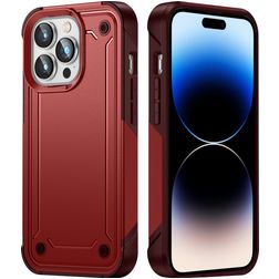Mobigear Slim Armor iPhone 14 Pro Hoesje Hardcase Backcover Shockproof - Rood