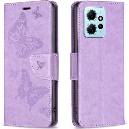 Mobigear Butterfly Xiaomi Redmi Note 12 Hoesje Bookcase Portemonnee - Paars