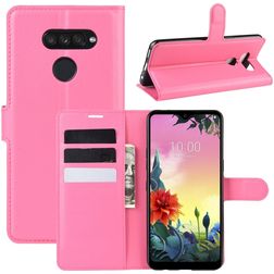 Mobigear Classic LG K50s Hoesje Bookcase Portemonnee - Magenta