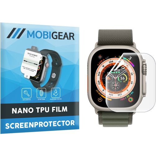 Mobigear Apple Watch Ultra - 49 mm Hydrogel TPU Screenprotector - Case Friendly