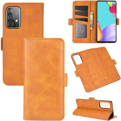 Mobigear Slim Magnet Samsung Galaxy A52s 5G Hoesje Bookcase Portemonnee - Cognac