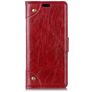 Mobigear Ranch Motorola One Power Hoesje Bookcase Portemonnee - Bordeaux Rood