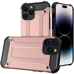 Mobigear Outdoor iPhone 15 Pro Max Hoesje Hardcase Backcover Shockproof - Roségoud