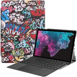 Mobigear Design Microsoft Surface Pro 7 Hoes Bookcase - Graffiti
