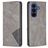 Mobigear Rhombus Slim Samsung Galaxy S26 FE Hoesje Bookcase - Grijs