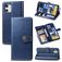 Mobigear Snap Button iPhone 12 Pro Hoesje Bookcase Portemonnee - Blauw