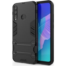 Mobigear Armor Stand Huawei P40 Lite E Hoesje Hardcase Backcover Shockproof met Standaard - Zwart