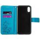 Mobigear Clover iPhone XR Hoesje Bookcase Portemonnee - Blauw