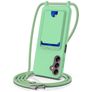 Mobigear Lanyard Card Samsung Galaxy S24 FE Siliconen Hoesje met koord en Pasjeshouder - Groen