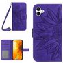 Mobigear Sunflower Samsung Galaxy A05 Hoesje Bookcase Portemonnee - Paars