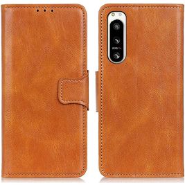 Mobigear Classy Sony Xperia 5 IV Hoesje Bookcase Portemonnee - Cognac