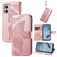 Mobigear Butterfly Motorola Moto E13 Hoesje Bookcase Portemonnee - Roségoud