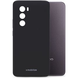 Mobilize Rubber Gelly OPPO Reno 12 Hoesje Flexibel TPU Backcover - Zwart