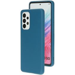 Mobiparts Samsung Galaxy A53 Siliconen Hoesje Backcover - Blueberry Blue