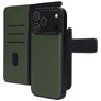 Mobiparts iPhone 17 Pro Max Hoesje Echt Leer Uitneembare 2in1 Bookcase Portemonnee - Groen