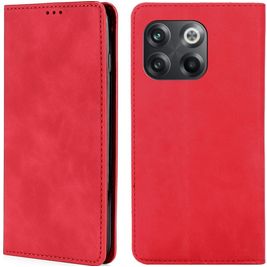 Mobigear Retro Slim OnePlus 10T Hoesje Bookcase Portemonnee - Rood