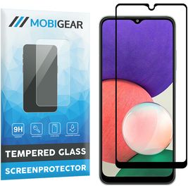 Mobigear Premium Samsung Galaxy A22 5G Glazen Screenprotector - Case Friendly - Zwart