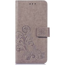 Mobigear Clover OnePlus 6T Hoesje Bookcase Portemonnee - Grijs