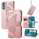Mobigear Butterfly Motorola Moto G52 Hoesje Bookcase Portemonnee - Roségoud