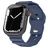 Mobigear Sport Armor Siliconen Apple Watch Bandje Druksluiting - 49/46/45/44 mm - Blauw