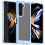 Mobigear Crystal Samsung Galaxy Z Fold 5 Hoesje Hardcase Backcover - Transparant / Blauw