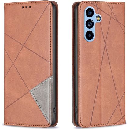 Mobigear Rhombus Slim Samsung Galaxy A54 Hoesje Bookcase - Bruin