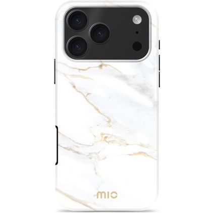 MIO iPhone 17 Pro Max MagSafe Hoesje Hardcase Backcover - White Marble