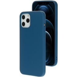 Mobiparts iPhone 12 Pro Max Siliconen Hoesje Backcover - Blueberry Blue